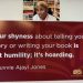 Luvvie Ajayi Jones chides us to not hold our stories in. "Your shyness about telling your story or writing your book is not humility, it's hoarding."